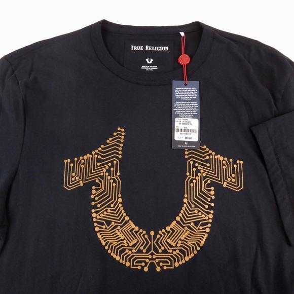 True Religion Circuitz T-Shirt Circuit NWT Black - Picture 1 of 3